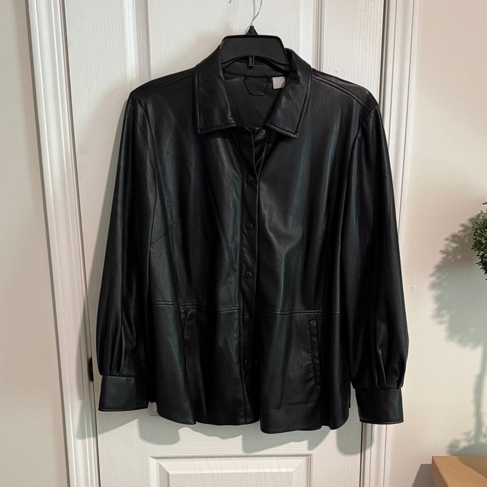 Chico’s Faux Leather Jacket